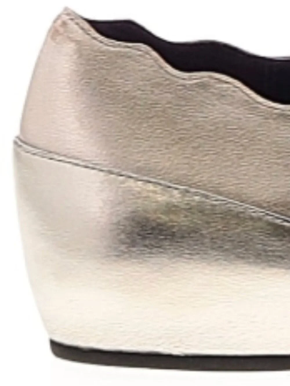 Vaneli Picot Metallic Wedge Ballet Flat - Size 9-1/2